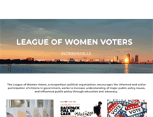 Tablet Screenshot of lwvjacksonvilleleague.org